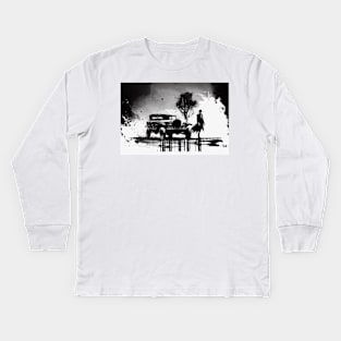 Haunted Model T Kids Long Sleeve T-Shirt